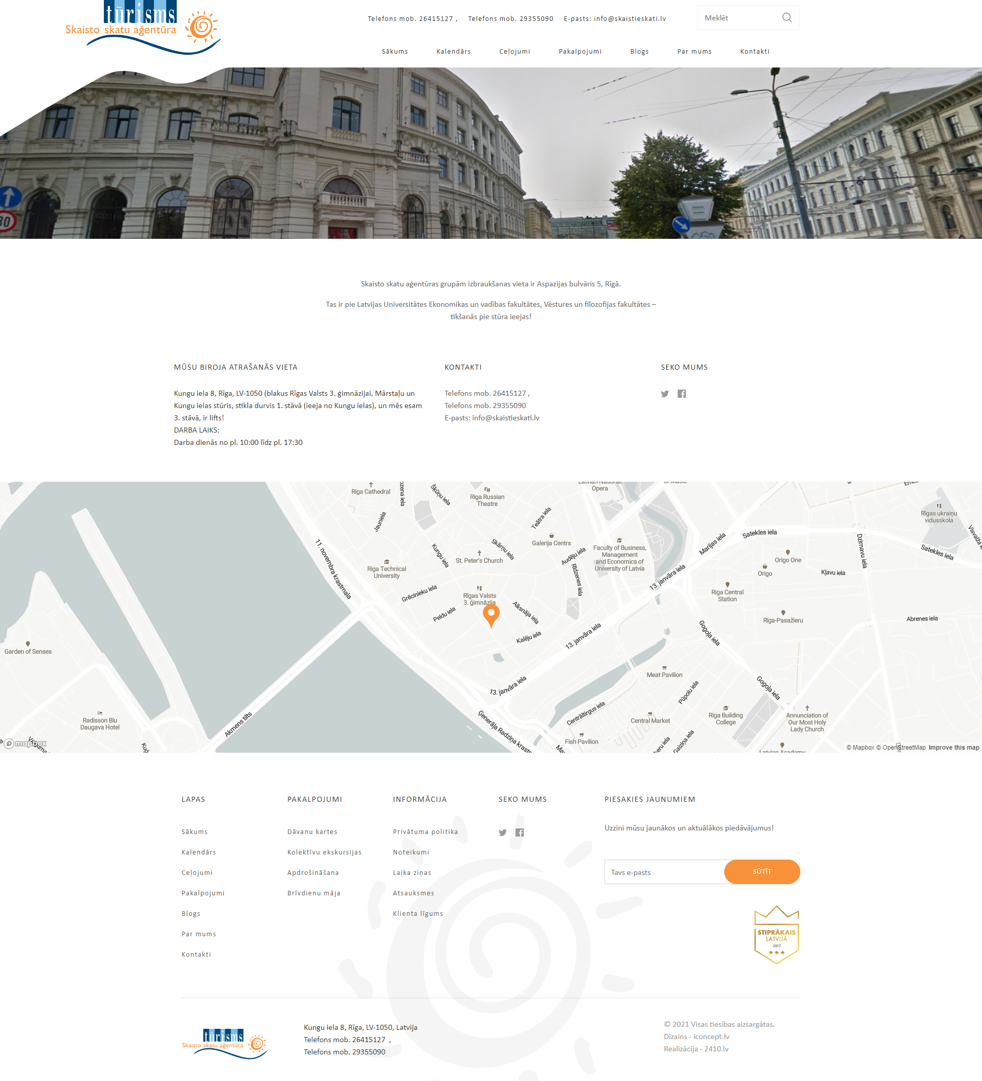Kontaktsseitenscreenshot